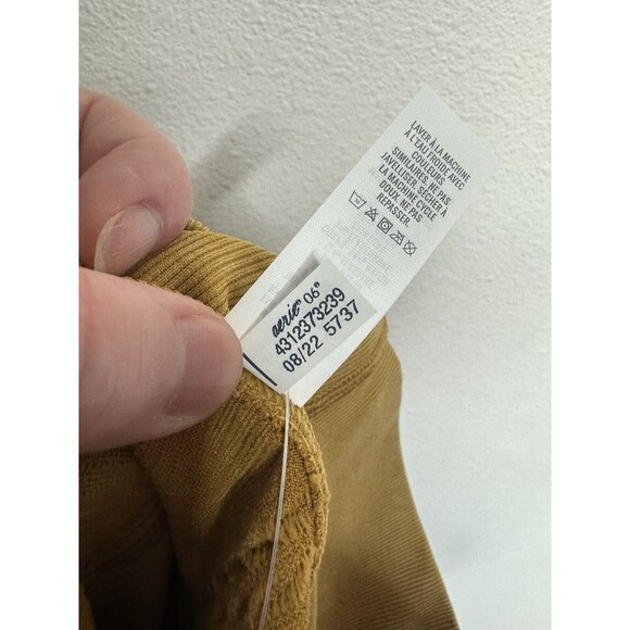 Aerie Medium OFFLINE Seamless Cable High Waisted Leggings 7/8 Washed Gold NWT - Picture 12 of 12